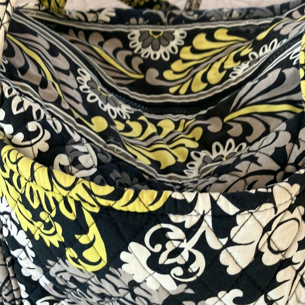 Vera Bradley Floral Black and Yellow Women's Miller  Bag - Picture 2 of 16